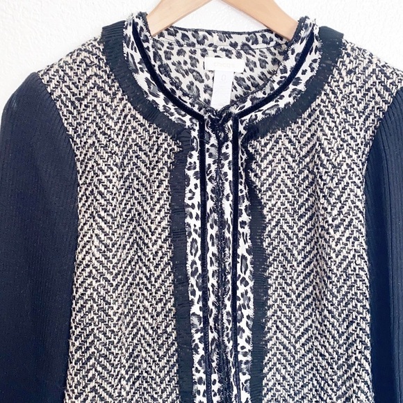 Chico’s Animal Print Hook Closure Blazer - Picture 2 of 11
